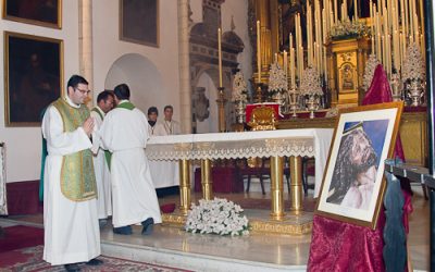Bendición del cuadro del Stmo. Cristo de la Caridad para el taller de Benín