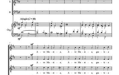 Composición de un “Ave María” dedicado a Nuestra Señora de las Penas