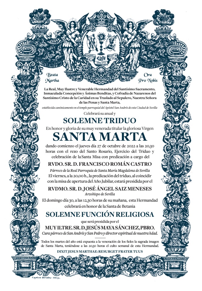 Convocatoria Triduo Santa Marta 2022
