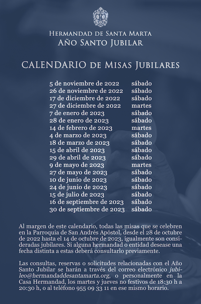 calendario misas jubilares web
