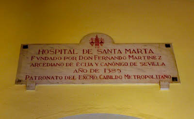 Placa hospital de Santa Marta