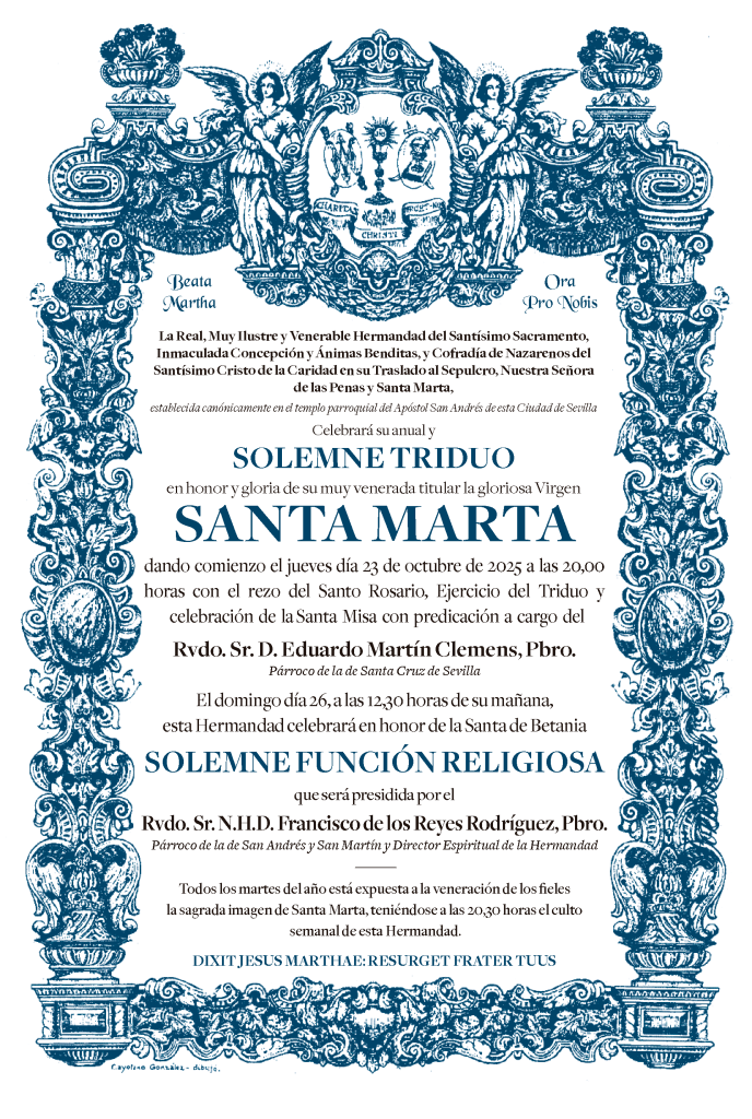 Convocatoria triduo Santa Marta 2025