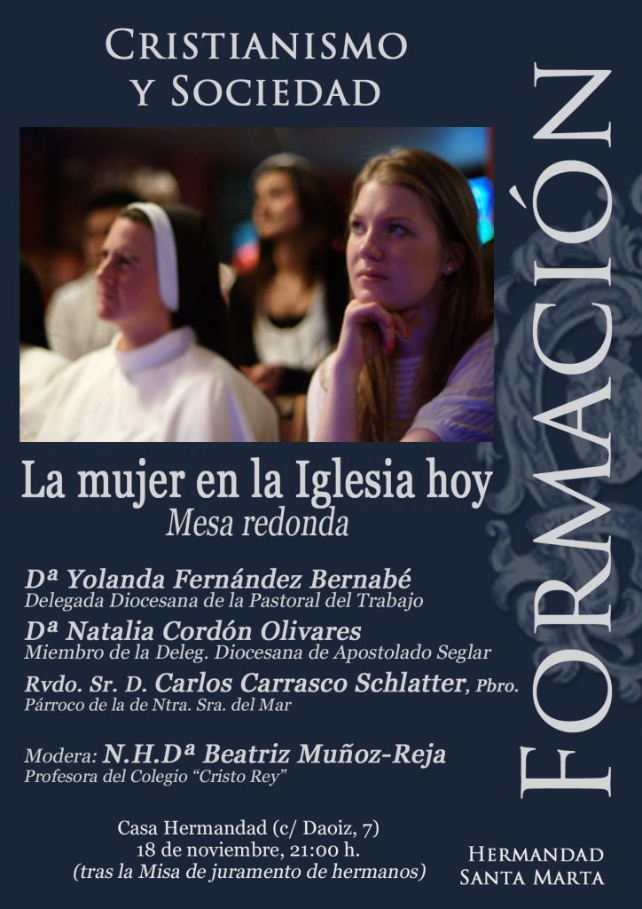 Cartel Mujeres Iglesia hoy noviembre 2026